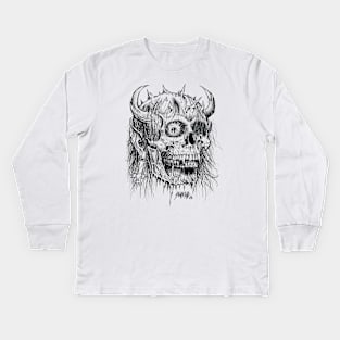 Demon Skull Kids Long Sleeve T-Shirt